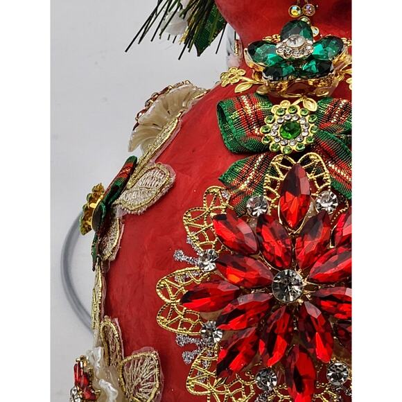 Mark Roberts Christmas 2024 King's Jewel Fancy Finial Ornament 8" Red Frosted - Picture 15 of 16